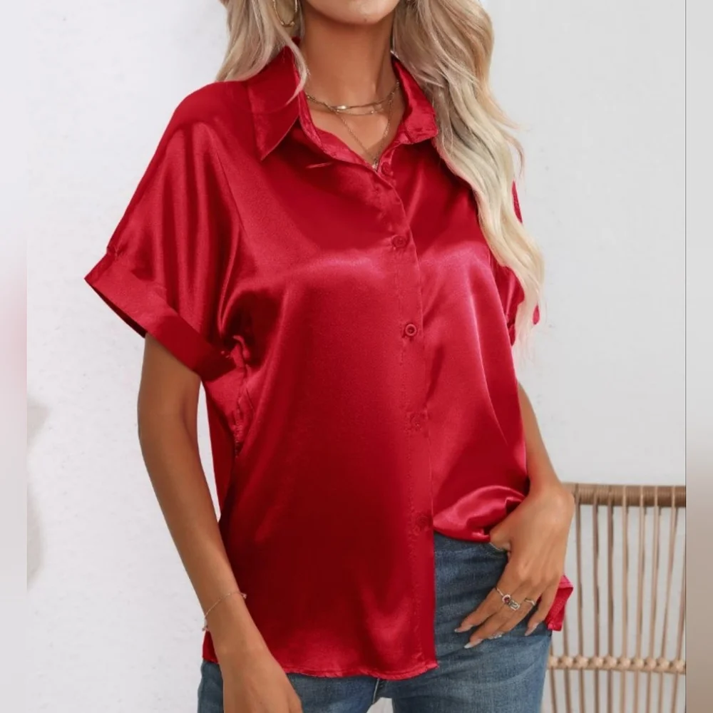 Classic Collared Neck Short Sleeve Shirt